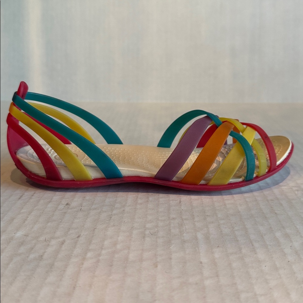 Crocs Multi Color Strappy Flats - Picture 8 of 13